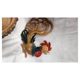 Misc Vintage Lot w Scottie Dog, Nut Dish, Chicken Décor Plaques
