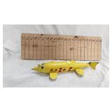 XXl Hand Carved Seven of Diamonds Spe+B120:B140aring Decoy