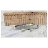 Original Hand Carved 12" Silver Shad Decoy