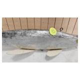 Original Hand Carved 12" Silver Shad Decoy