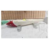 (2)XXL Spearing Decoys Woodcarved, Very Old