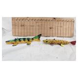 Pair of Early Hand Carved Spearing Decoys