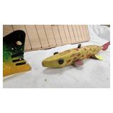 Pair of Early Hand Carved Spearing Decoys