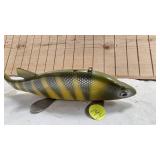 As New, Wood Carved Perch Spearing Decoy