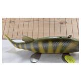 As New, Wood Carved Perch Spearing Decoy