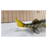 As New, Wood Carved Perch Spearing Decoy