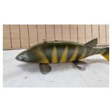 As New, Wood Carved Perch Spearing Decoy