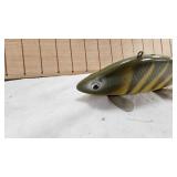 As New, Wood Carved Perch Spearing Decoy