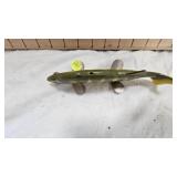 As New, Wood Carved Perch Spearing Decoy