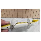 As New, Wood Carved Perch Spearing Decoy