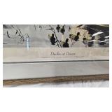 Les Kouba Framed Print "Ducks at Dawn" , Compliments of Gluek Brewery