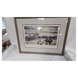 Les Kouba Framed Print "Ducks at Dawn" , Compliments of Gluek Brewery