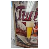 Budweiser 1991 Twins World Series Poster in Plexiglass Cover Frame