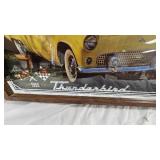 Thunderbird Clock in Wood Frame, works