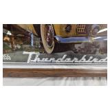 Thunderbird Clock in Wood Frame, works