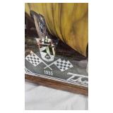 Thunderbird Clock in Wood Frame, works