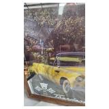 Thunderbird Clock in Wood Frame, works