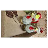 Chicken Lot as Pictured with Sugar and Creamer Set