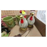 Chicken Lot as Pictured with Sugar and Creamer Set