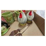 Chicken Lot as Pictured with Sugar and Creamer Set