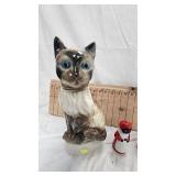 Jim Beam Cat Decanter, No Label, good condition along with African/American S/P