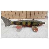 Vintage Minnesota Hard Carved 8" Decoy Lure, possibly Lewis Anderson