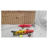 2 Hand Carved Vintage Spearing Decoys