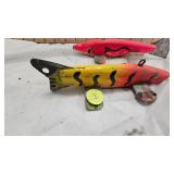 2 Hand Carved Vintage Spearing Decoys