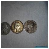 Washington Silver,25c,(3)