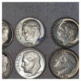 Roosevelts Silver 10c, (8)