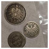Lot of 3 Silver Pfennings