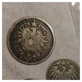 Lot of 3 Silver Pfennings