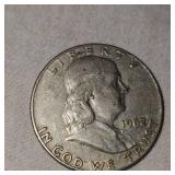 1962 Franklin Halfs, 50c, and Assortment of Spanish Coins