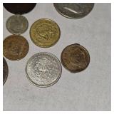 1962 Franklin Halfs, 50c, and Assortment of Spanish Coins