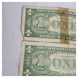 Lot of 2-Series 1957 Star Note $1 Silver Certificates