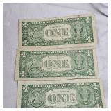 Lot of 2-Series 1957 Star Note $1 Silver Certificates