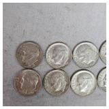 (10) Lot of Roosevelt Dimes, 10c