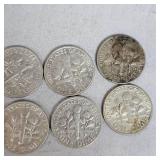 (10) Lot of Roosevelt Dimes, 10c