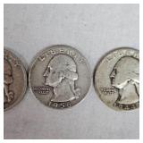 Washington Silver,25c,(3)