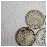 Mercury Silver Dimes, 10c (3)