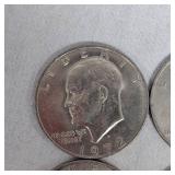Assortment of Ike "Silver" Dollars, Early 70