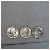 Washington Silver,25c,(3)