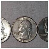 Washington Silver,25c,(3)