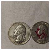 Lot of 3 Washington Silver,25c