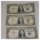(3) 1957 Silver Certificates