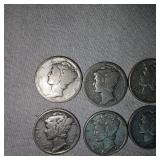Mercury Silver Dimes, 10c (10)