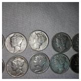 Mercury Silver Dimes, 10c (10)