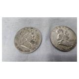 1959,1964 Franklin Halfs, 50c