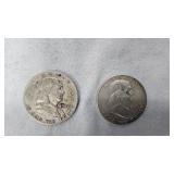 1959,1964 Franklin Halfs, 50c