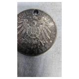 1902 Silver German 5 Mark